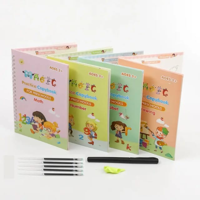 Kit de Caligrafía para Niños Escritura Mágica Set de 4 Libros