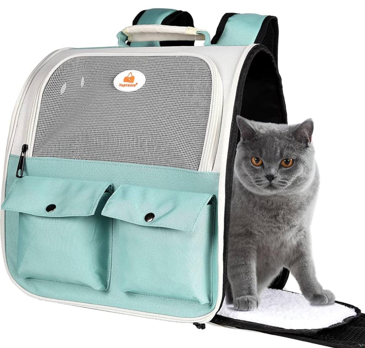 Square suitcase for carrying pets